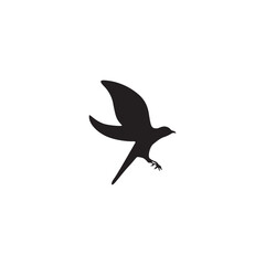 Flying bird Silhouette Vector Element Design