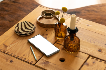 Smartphone Mock up / Smartphone isolated with white screen / Smartphone vector with blank screen isolated / Isolated Smartphone / Smartphone / Isolated Phone with Decor / Isolated Screen / PNG