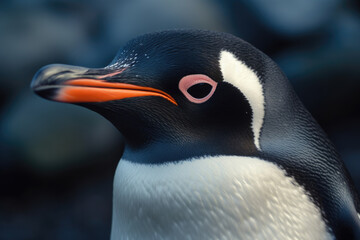 Naklejka premium penguin looking at the camera.