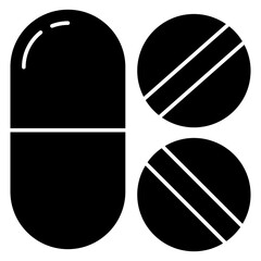 An editable design icon of tablets 