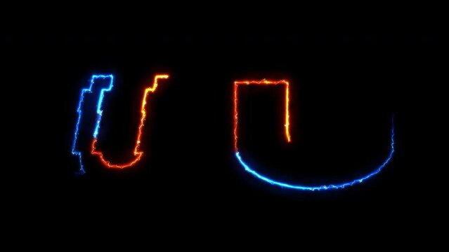 U Letters Syber Light Font, Alpha Channel