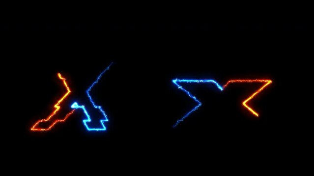 X Letters Syber Light Font, Alpha Channel