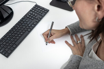Productivity and Comfort: Woman's Work-From-Home Setup