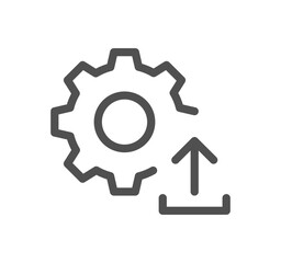 Setup and settings related icon outline and linear vector.