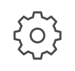 Setup and settings related icon outline and linear vector.