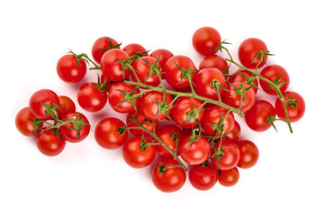 Bunch of fresh, red tomatoes, isolated on white background.