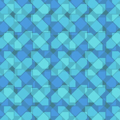 Blue abstract pattern seamless geometric shapes vector template background