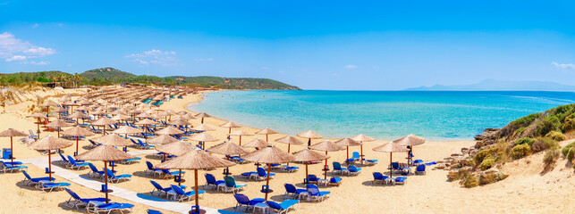 Ammolofoi beach near Kavala, Greece, Europe. Nice sand and clear water © oleg_p_100