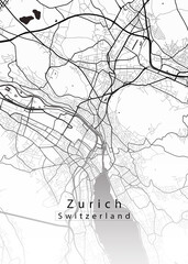 Zurich Switzerland City Map