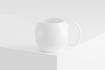 Ceramic Mug Cup For Coffee Tea White Blank 3D Rendering Mockup