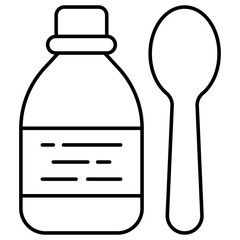 Perfect design icon of syrup bottle