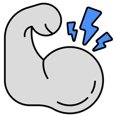 An editable design icon of bicep 