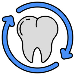 Modern design icon of tooth replacement 