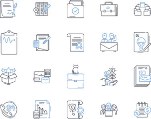 Fototapeta premium Progressive innovation line icons collection. Disruptive, Futuristic, Trailblazing, Revolutionary, Transformative, Innovational, Advancement vector and linear illustration. Breakthrough,Experimental