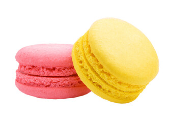 macaroons isolated on white background, full depth of field