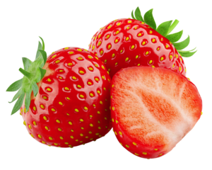 strawberry isolated on white background, full depth of field