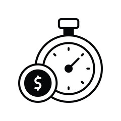 Time Is Money icon Stock Illustration.