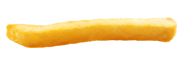 french fries, potato fry isolated on white background, full depth of field