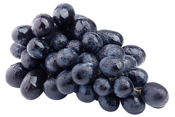 purple grape, isolated on white background, full depth of field