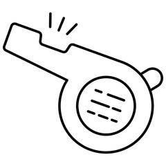 A shrill sound icon, flat design of whistle