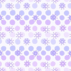 Fototapeta na wymiar Paint polka dots seamless spots pattern for wrapping paper and fabrics and linens and kids clothes print