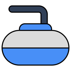 Trendy vector design of curling rock