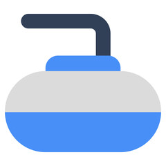 Trendy vector design of curling rock