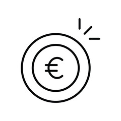 Euro icon Stock Illustration.