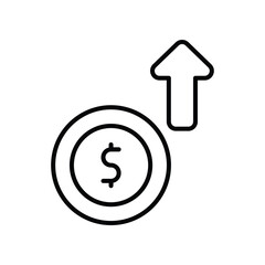 Increase Money icon Stock Illustration.
