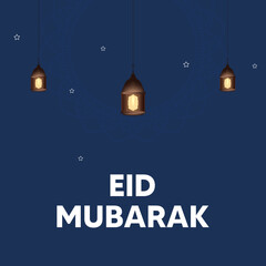 Obraz na płótnie Canvas Eid Mubarak Celebration Design Template 