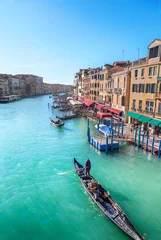 Papier Peint photo Lavable Gondoles Grand Canal in Venice