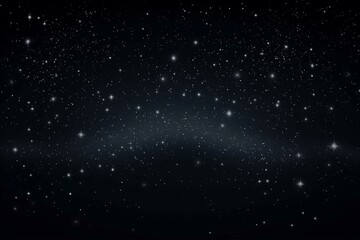 Obraz na płótnie Canvas Night black starry sky horizontal background. Generative AI