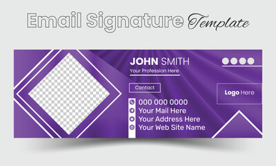 Modern and minimalist email signature or email footer template