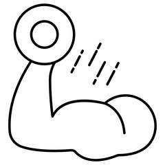 An editable design icon of bicep 