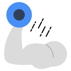 An editable design icon of bicep 