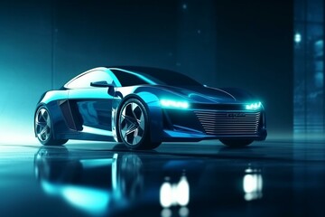 Fototapeta na wymiar Car Automobile Contemporary Drive Driving Vehicle Concept. Generative AI