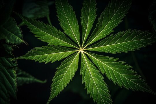 Cannabis leaf. Generative AI