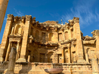 Ruins of the ancient Roman city of Jerash, Jordan