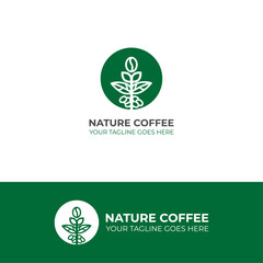 Nature Coffee Vector Logo Design
