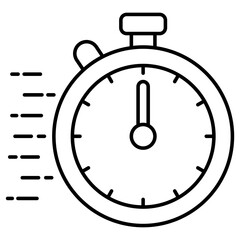 A modern design icon of stopwatch