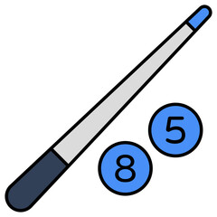A trendy vector design of billiard game