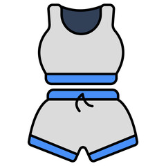 Modern design icon of sports dress