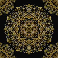 Luxury gold mandala background eps file and image