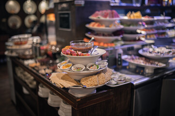 food bar in the restaurant
