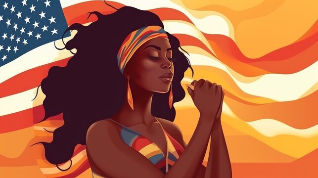 Juneteenth, Freedom Day, Emancipation Day,  equality and social justice. Generative AI