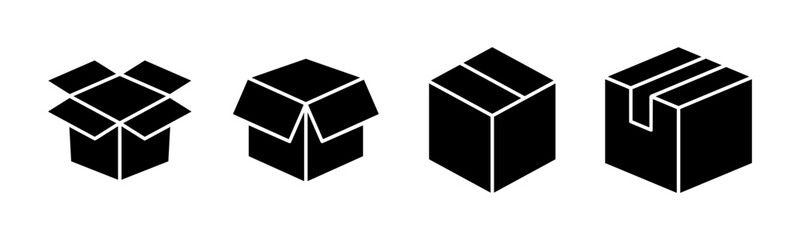 Box icon vector illustration. box sign and symbol, parcel, package