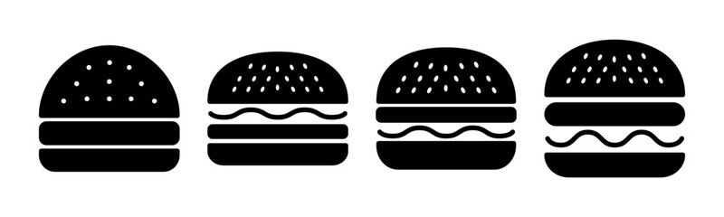 Burger icon vector illustration. burger sign and symbol. hamburger
