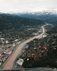 aerial view of the nature