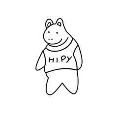 teddy bear cartoon art with its cloth