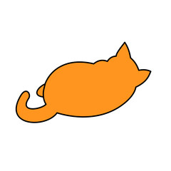 Vector illustration about cat sleeping.